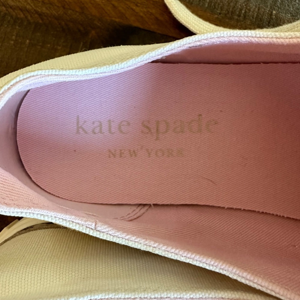 🔥👟👟KATE Spade! Kaia Leopard Print Trim Canvas Sneakers in cream-NEW!!👟👟🔥 - Picture 12 of 16